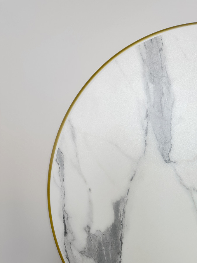 Столешница HPL на основе фанеры влагостойкая - толщина 19 мм (прямоугольная) Мрамор Матовый_8